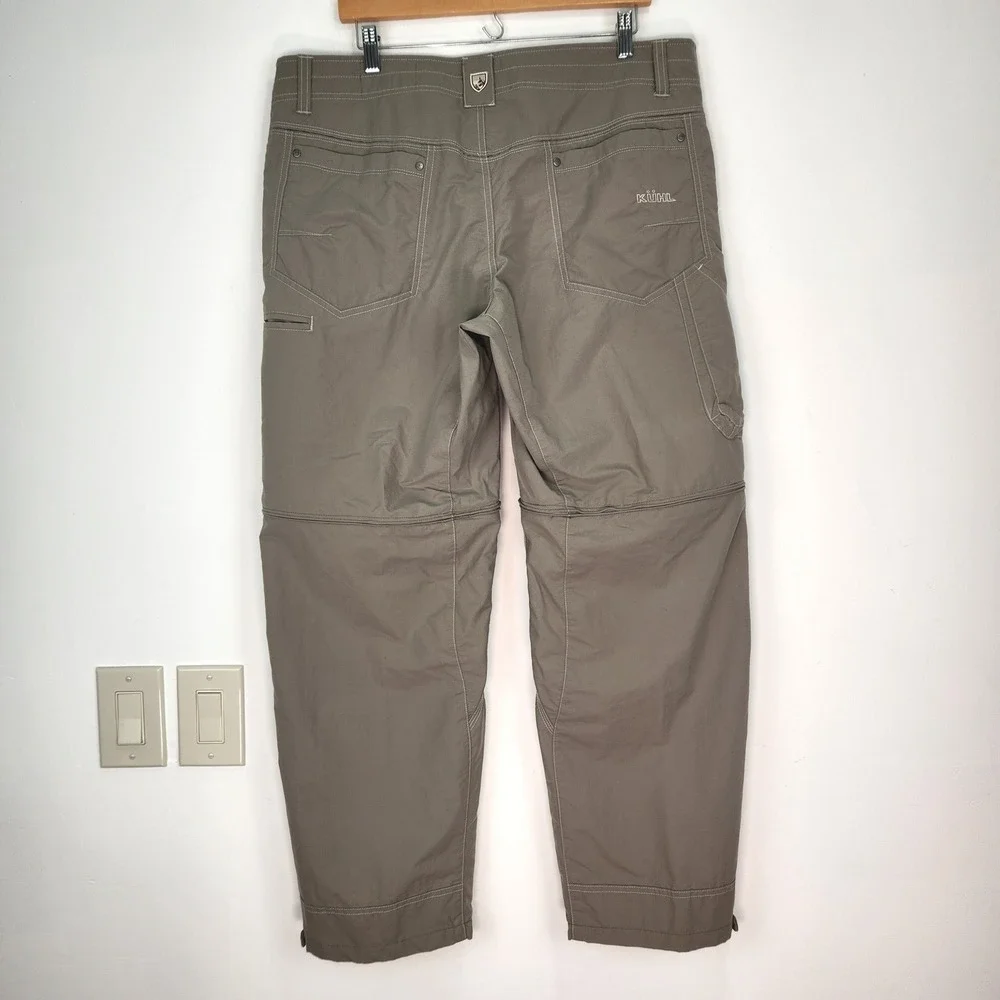 Kuhl Liberator Convertible‎ Stealth Pants Mens 38x30 Khaki Tan Hiking Zip Off